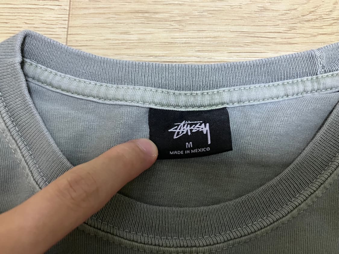 [M] 스투시 디자인 피그먼트 긴팔 티셔츠 상품이미지4