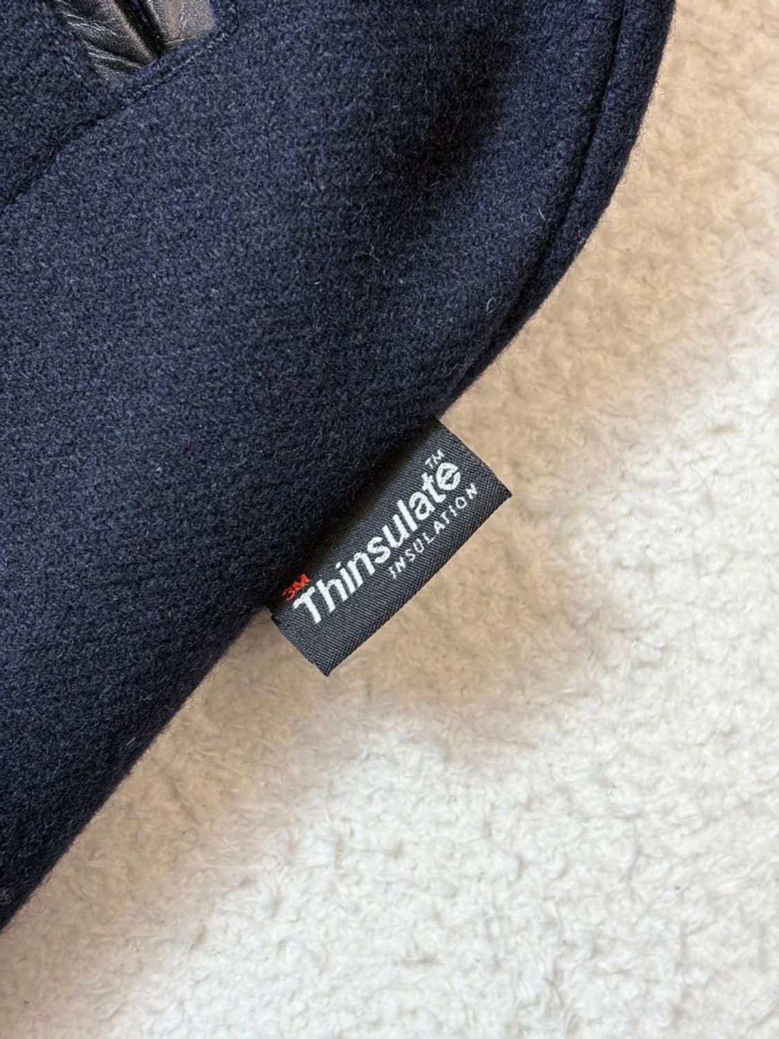 에스피오나지 신슐레이트 울 소가죽 배색 바시티 자켓 PN6761 상품이미지6