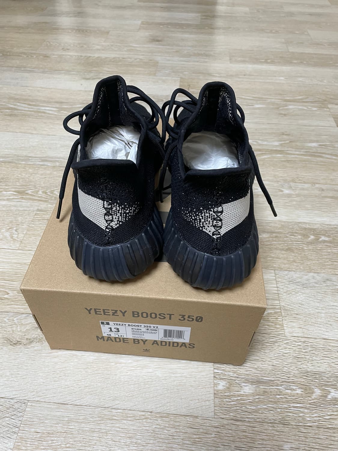 [310] 아디다스 이지부스트 350 V2 코어 블랙 화이트 us13 상품이미지4