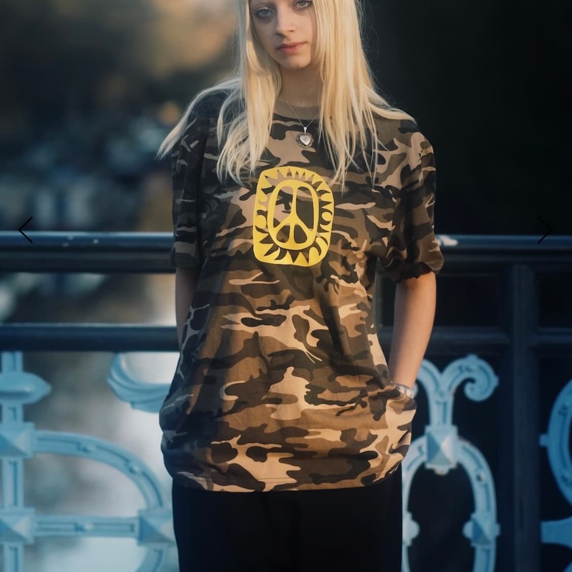  Ertr 반팔티 Peace Symbol T-Shirt Camo 상품이미지3