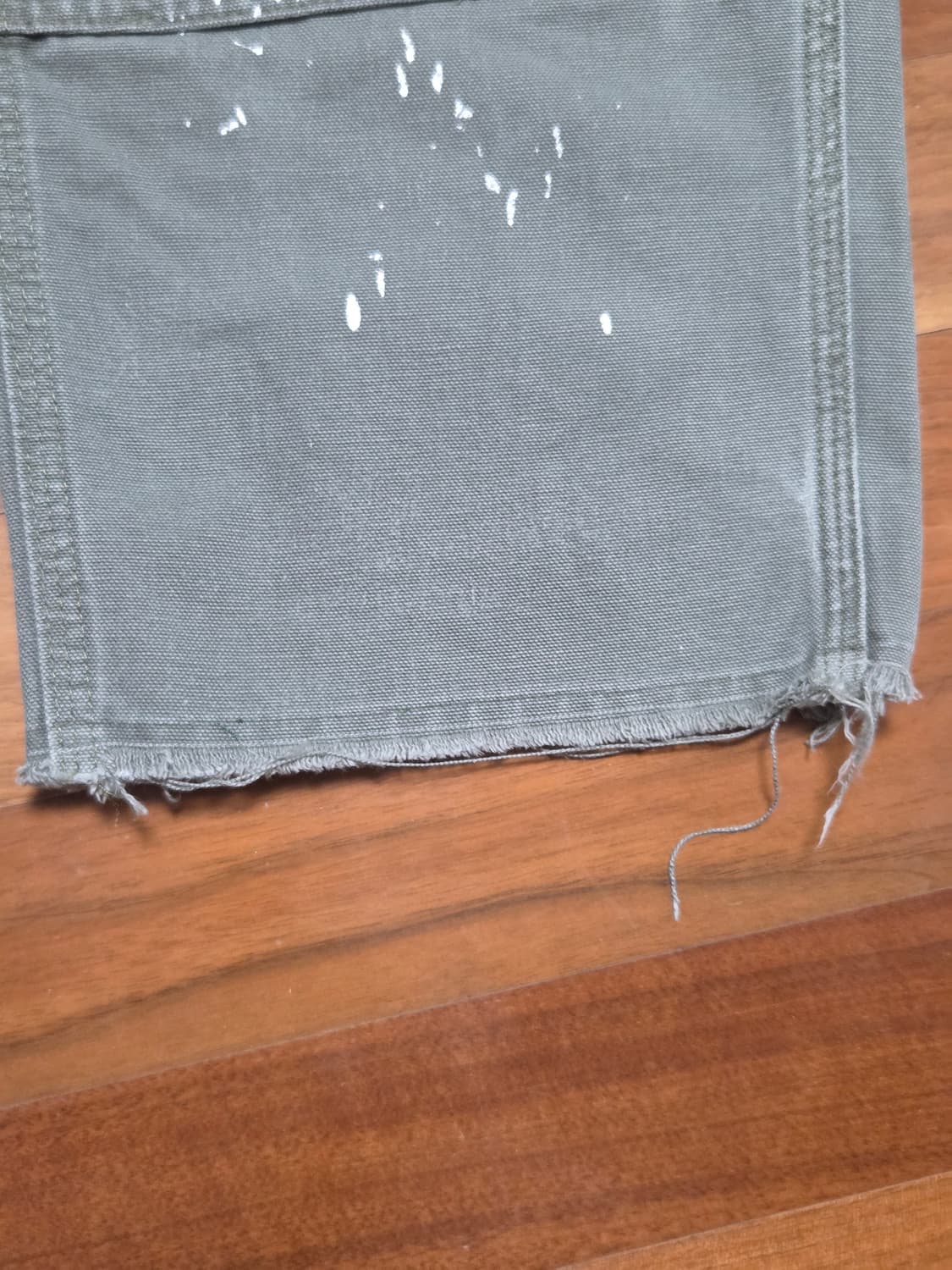 빈티지 페인팅 칼하트 B136 더블니 모스그린 34 x 30 상품이미지4