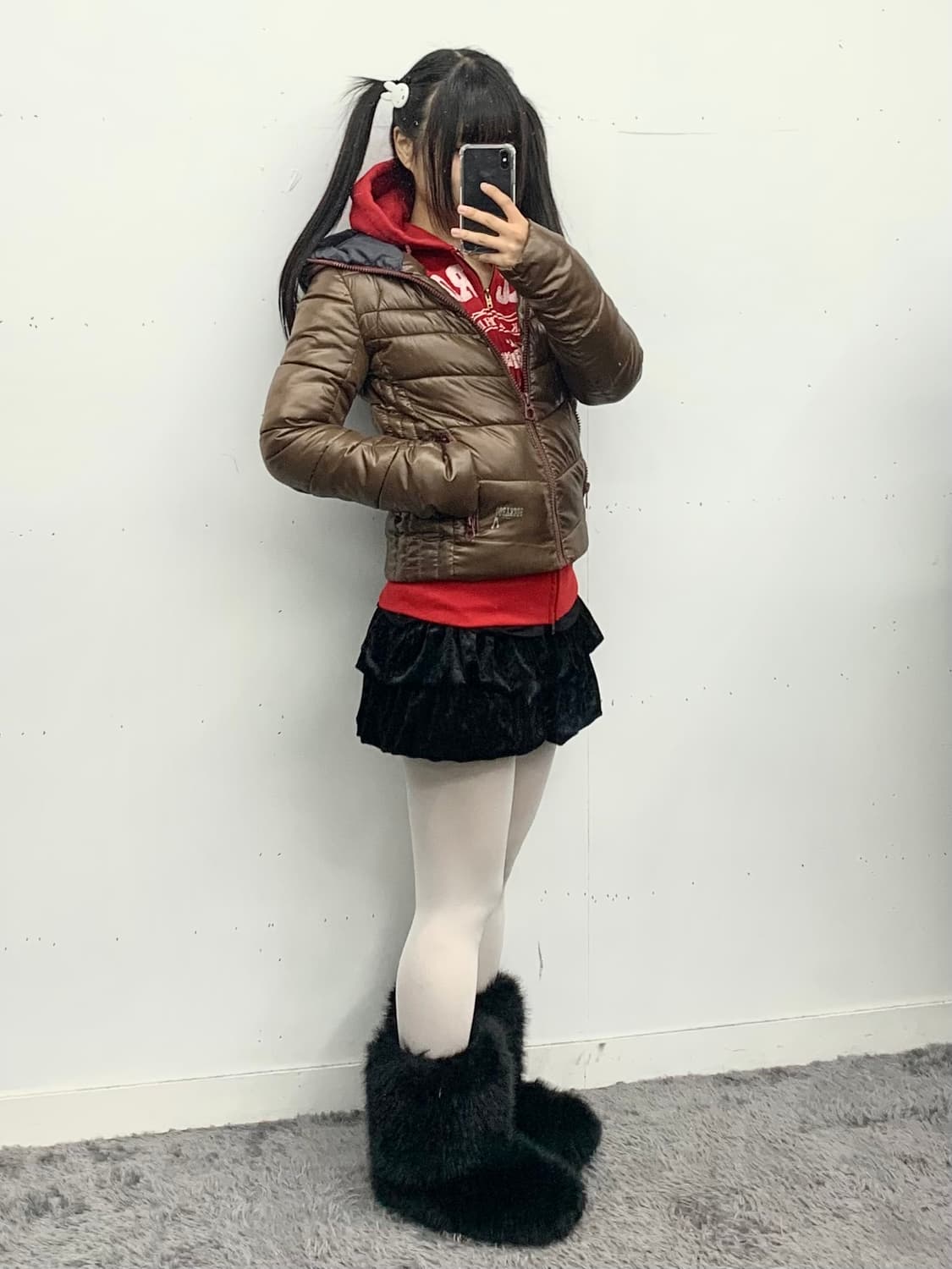 버커루 라인 크롭 패딩 상품이미지1