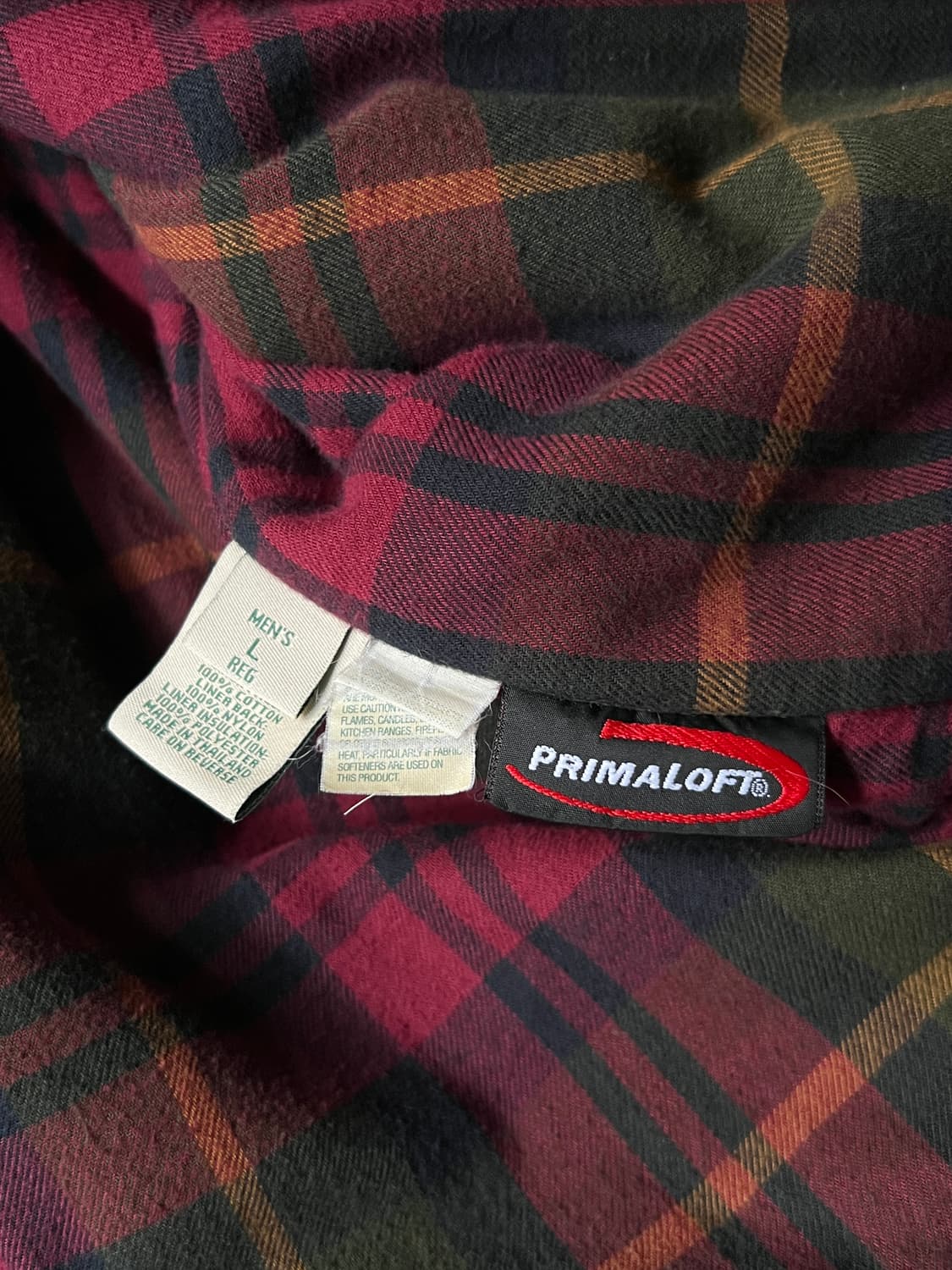 [L]L.L.Bean USA 엘엘빈 프리마로프트 체크라이닝 카키 헌팅자켓 상품이미지7