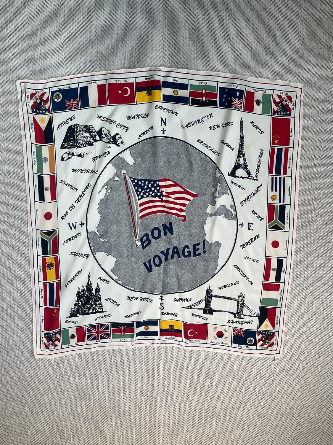 보야지 월드 트래블 패브릭 월 실크 아트 J03608 상품이미지1