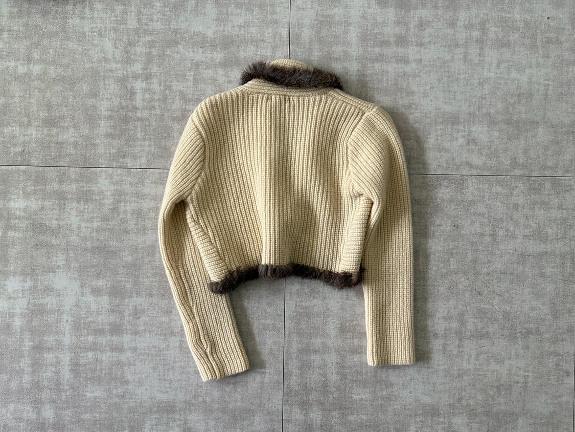 faux fur cropped knit 상품이미지2