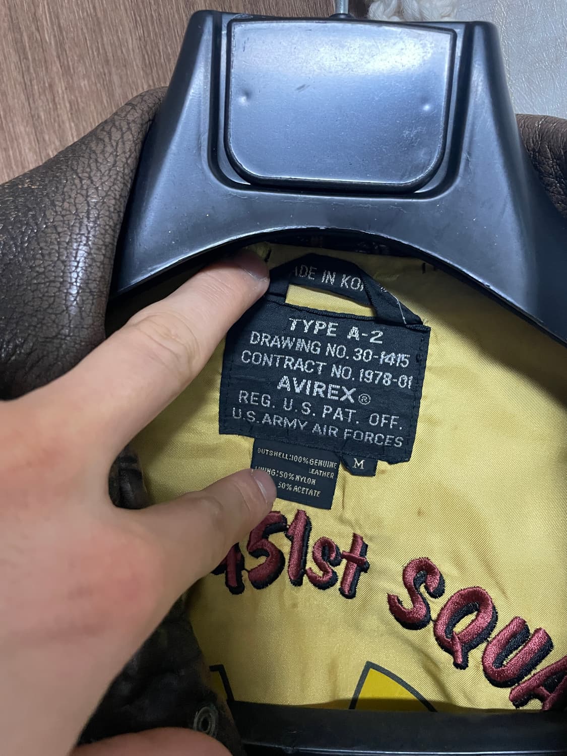 90’s OG 에이징 아비렉스 a-2 자켓 상품이미지5