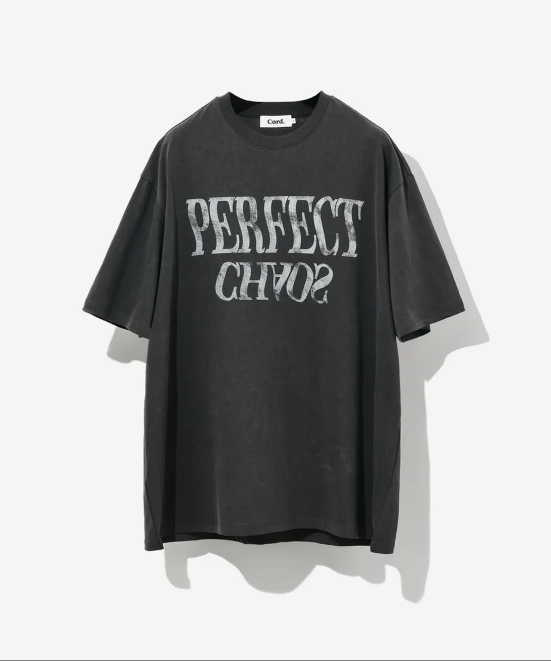 코드 CORD 카오스 피그먼트 반팔 티셔츠 차콜 L  상품이미지3