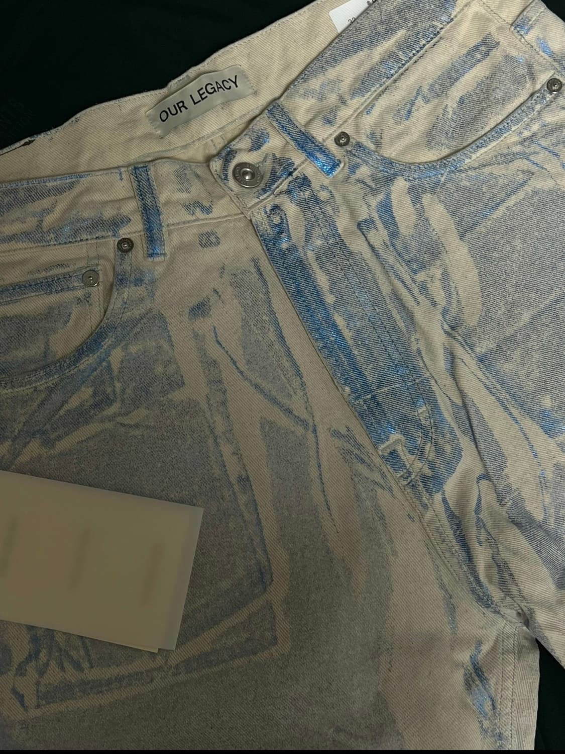 (32)our legacy third cut blue foil denim 상품이미지2