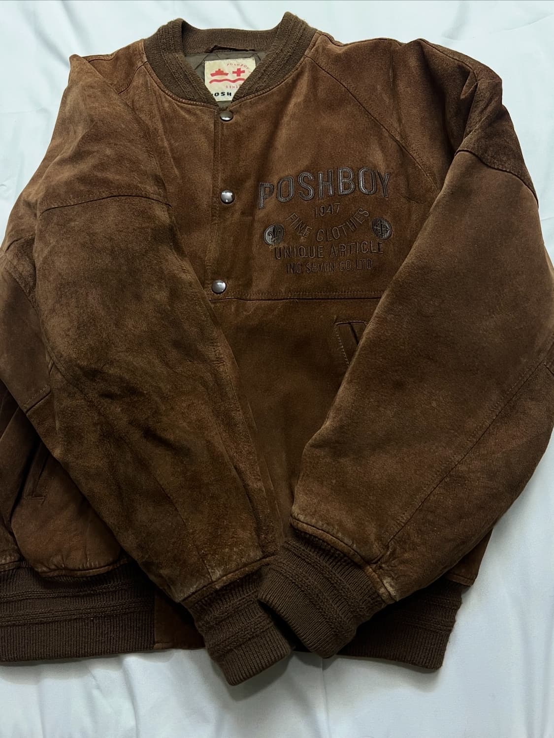 80s 포쉬보이 스웨이드 가죽 자켓 상품이미지9