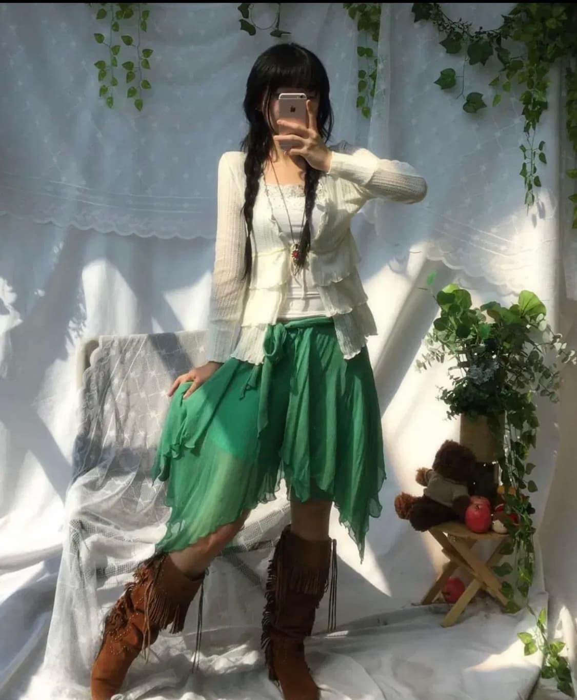 빈티지 페어리 언발란스 스커트 상품이미지1