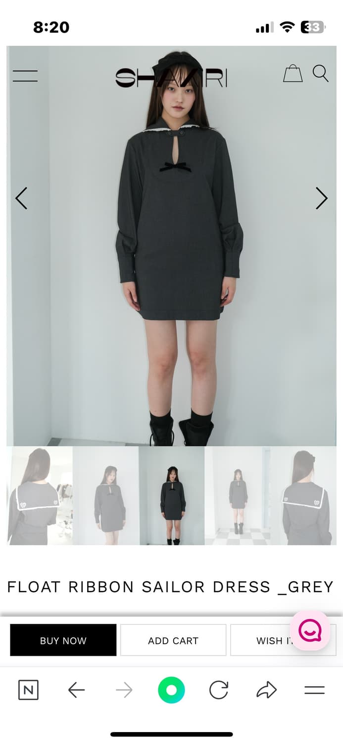 샤키리 세일러 원피스 상품이미지1