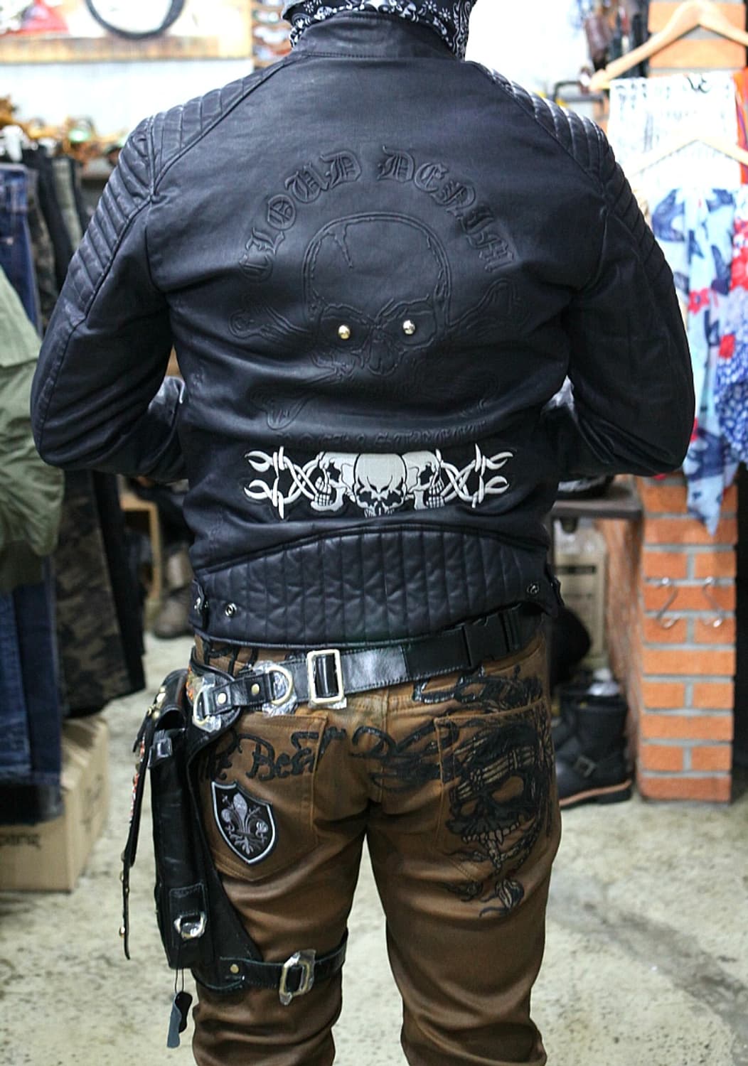 코팅자수 브라운 pant  상품이미지5