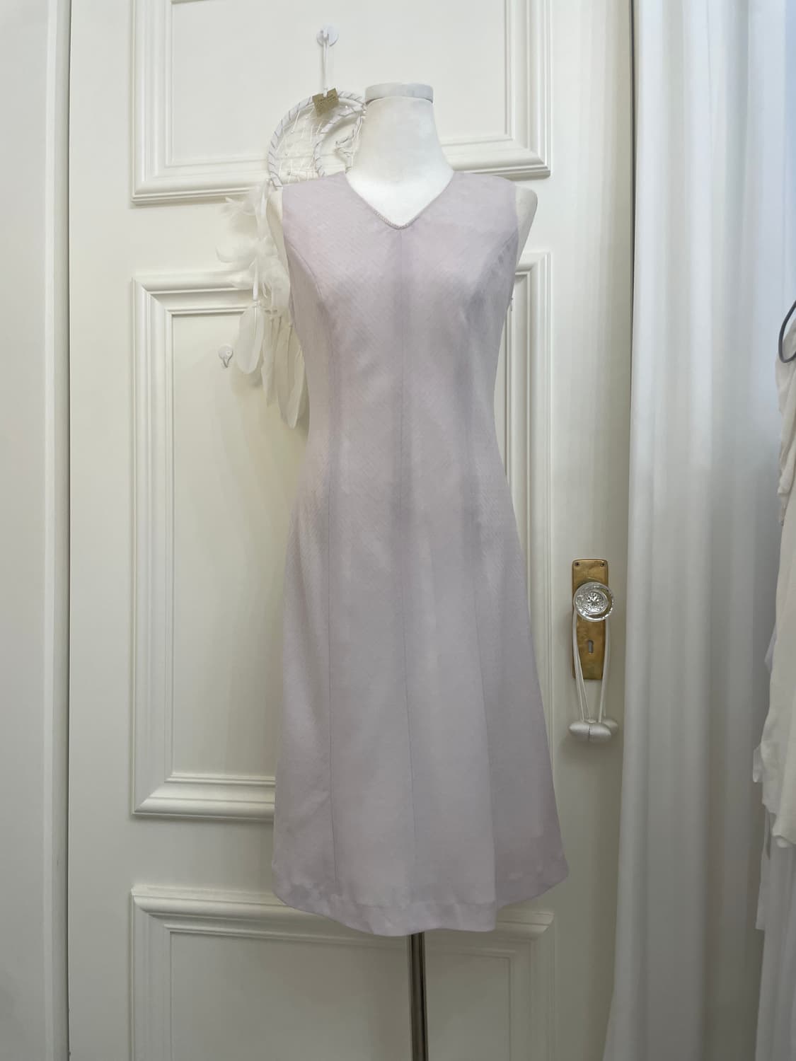 sheer pink lace v-neck princess line bas 상품이미지1