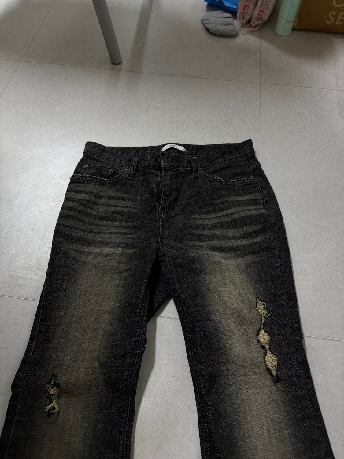 이네기 스모크 미드라이즈 부츠컷 팬츠M 상품이미지2