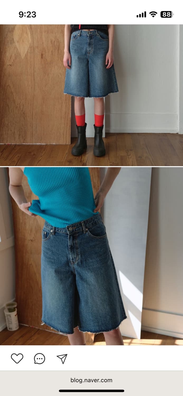 아옵트 데님 버뮤다팬츠 상품이미지2