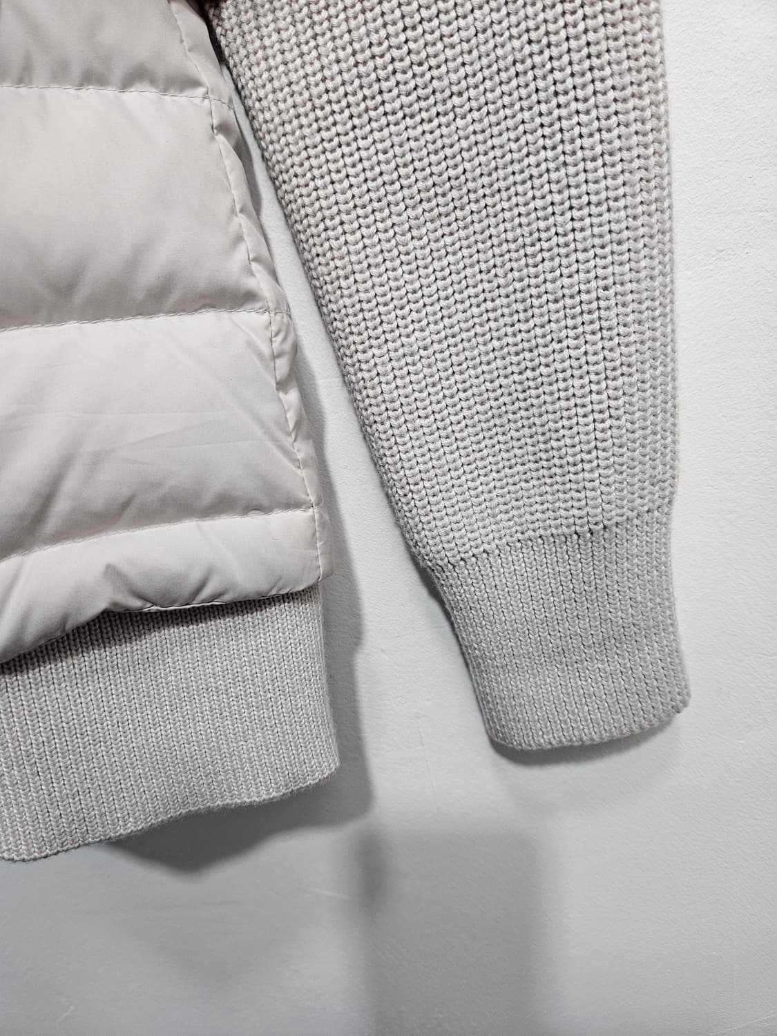 지오스피릿(GeoSpirit) 여성구스다운 니트배색 패딩자켓 상품이미지8