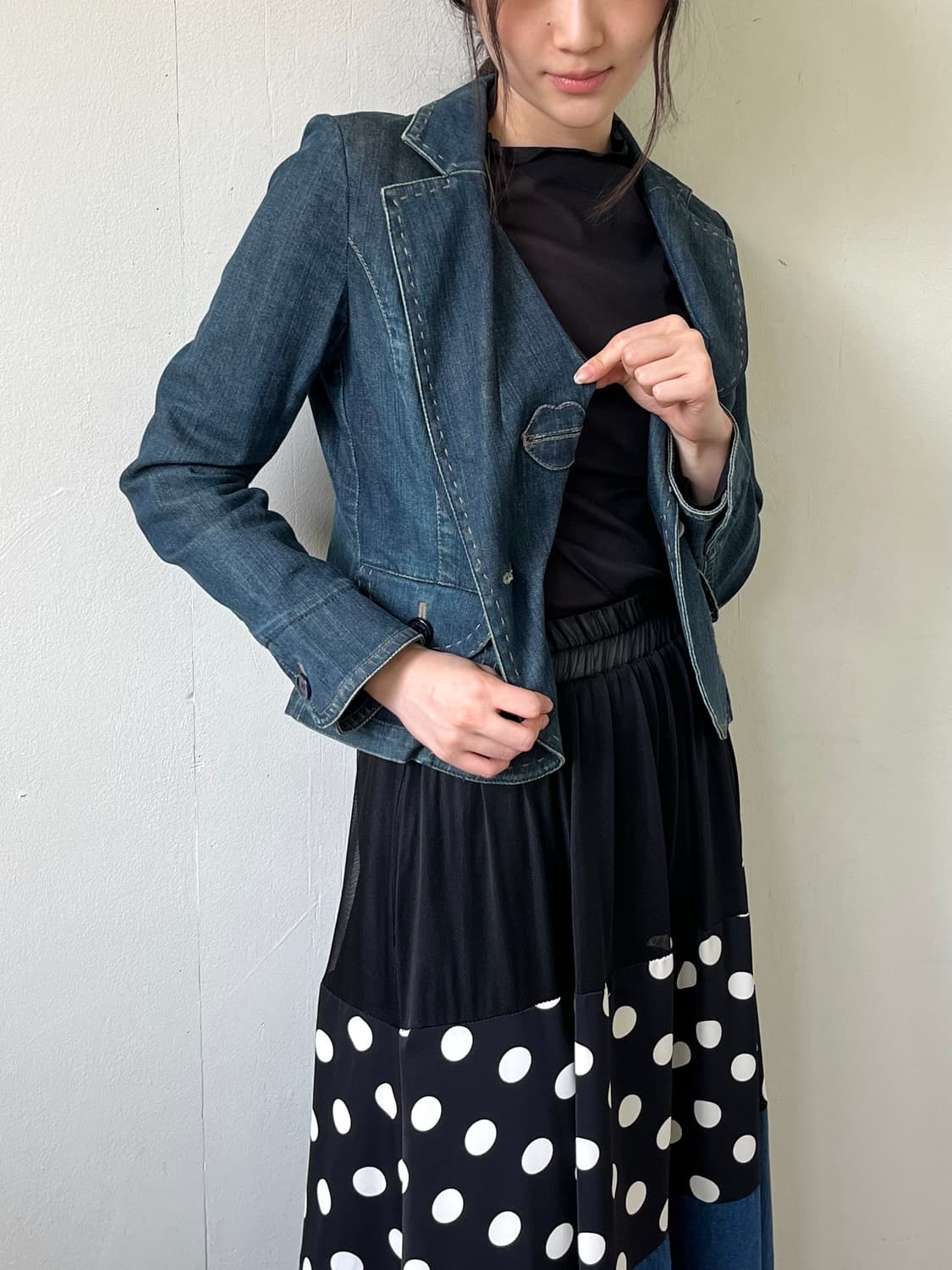 SONIA RYKIEL 스티치 데님 자켓 상품이미지8