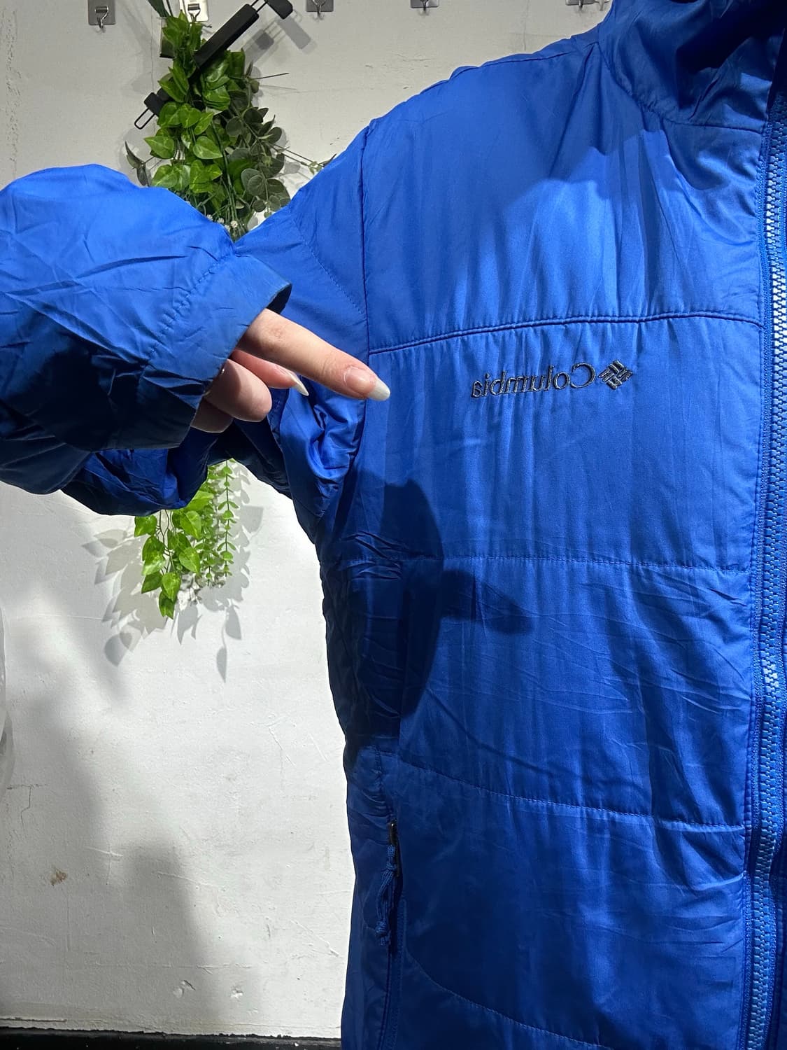 컬럼비아 블루 바람막이 자켓 S 상품이미지4