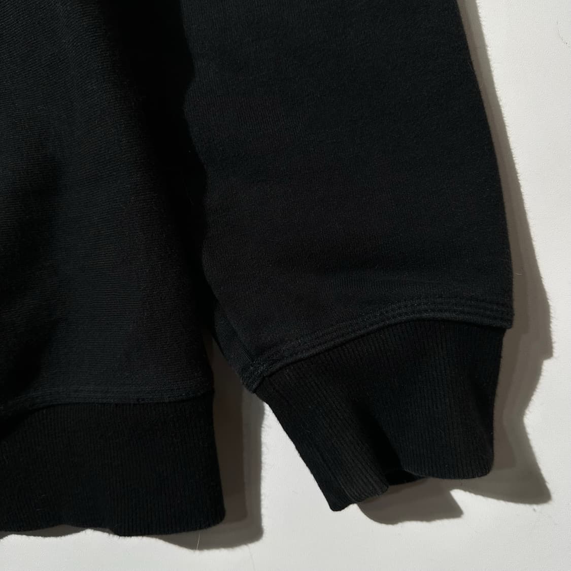 스투시 재팬라인 헤비스웻 스탁로고 후드 블랙 상품이미지6