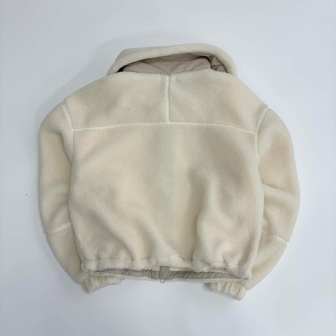 노스페이스 신형 화이트 라벨 크림 베이지 퍼피 걸즈 플리스 자켓(S) 상품이미지4