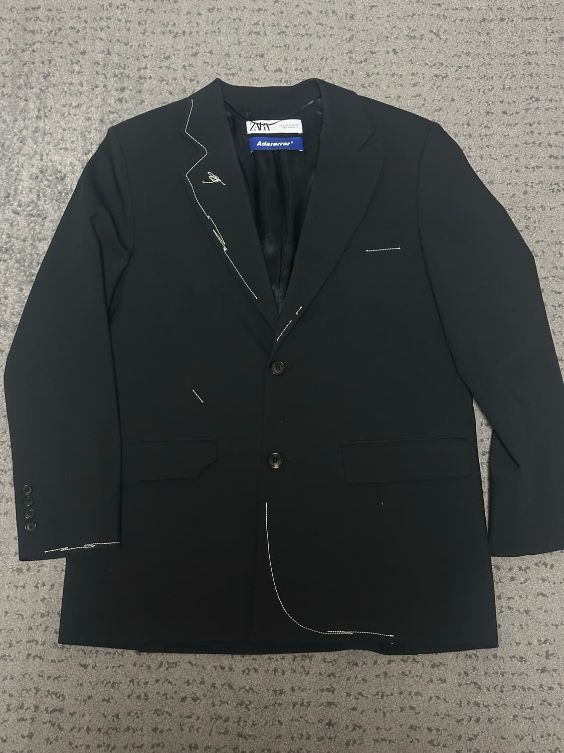 자라 x 아더에러 오버사이즈 블레이저 블랙 상품이미지2