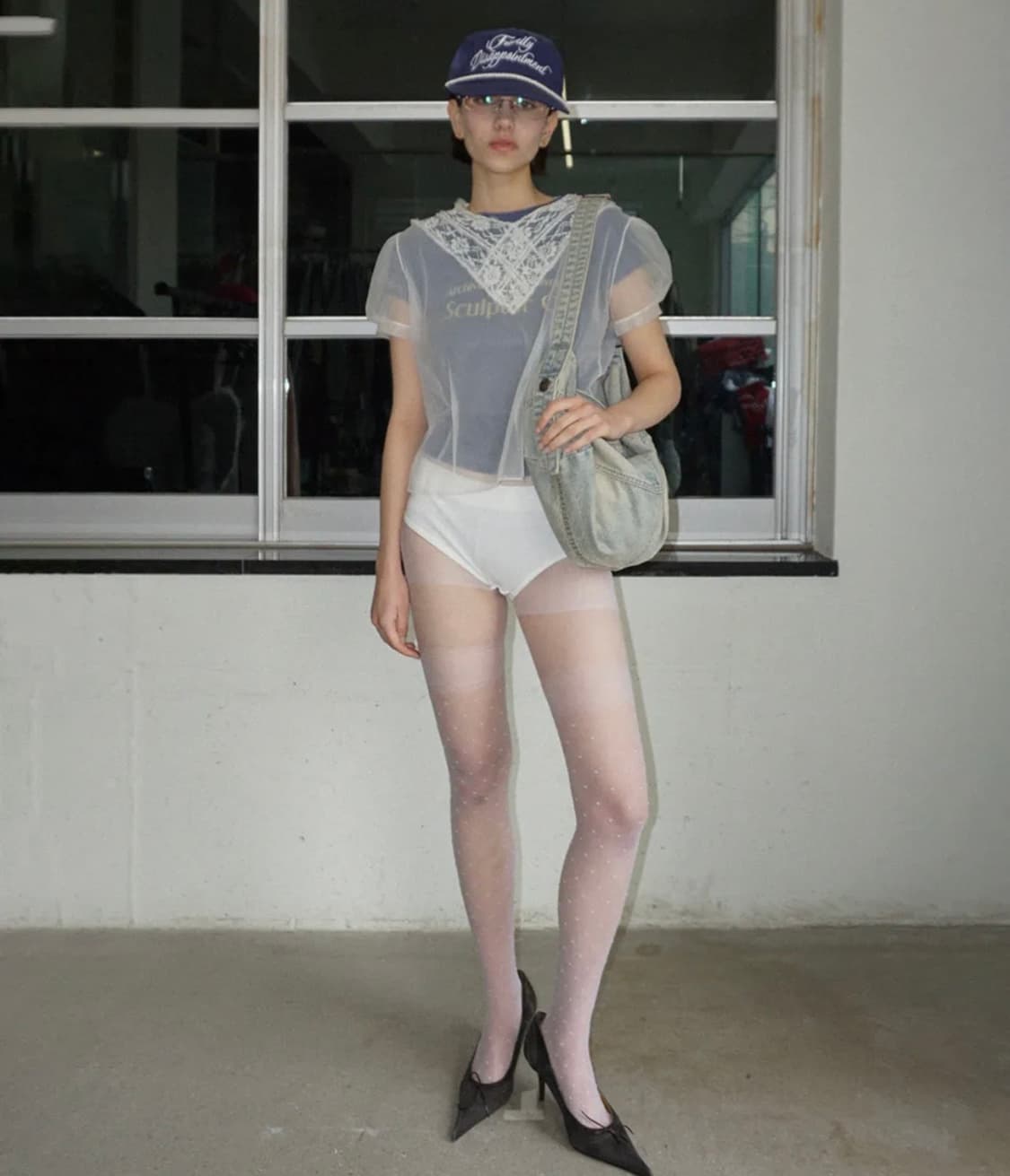 스컬프터 데님 더플백 워시드 블루 상품이미지2