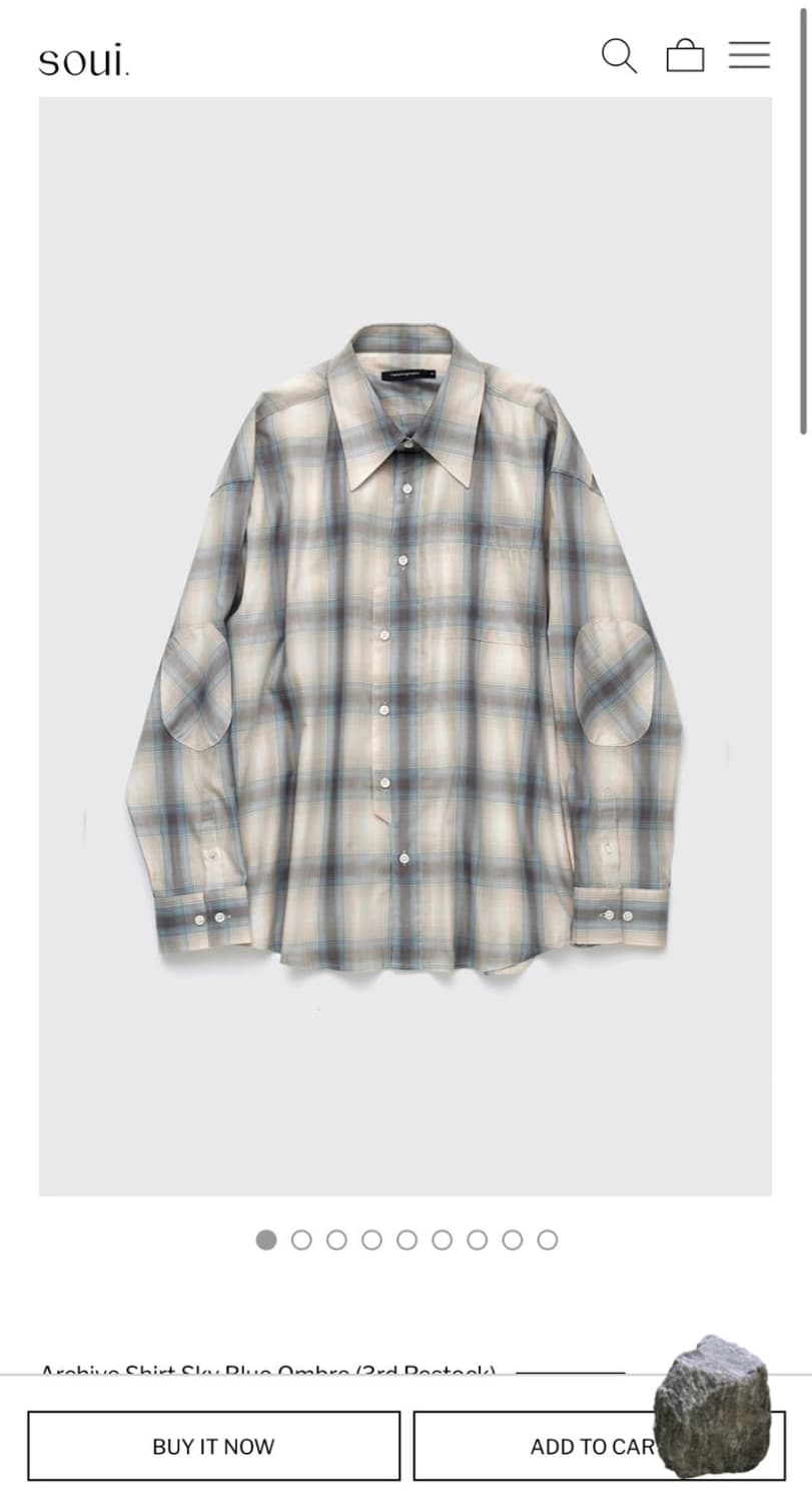 해칭룸 아카이브 셔츠 블루 옴브레 2 상품이미지1