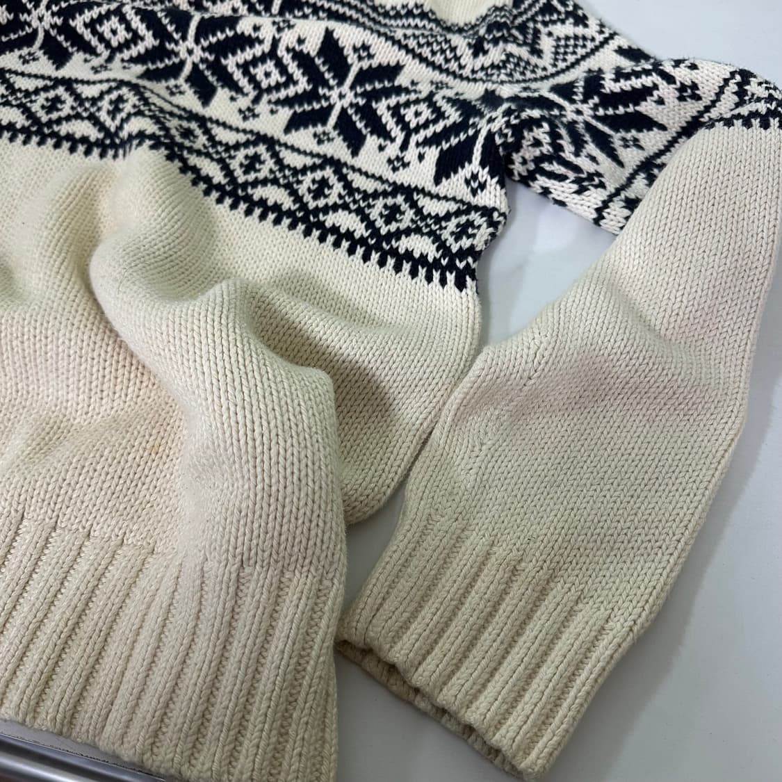 우먼M 폴로 랄프로렌 크림아이보리 자카드 노르딕니트 상품이미지2