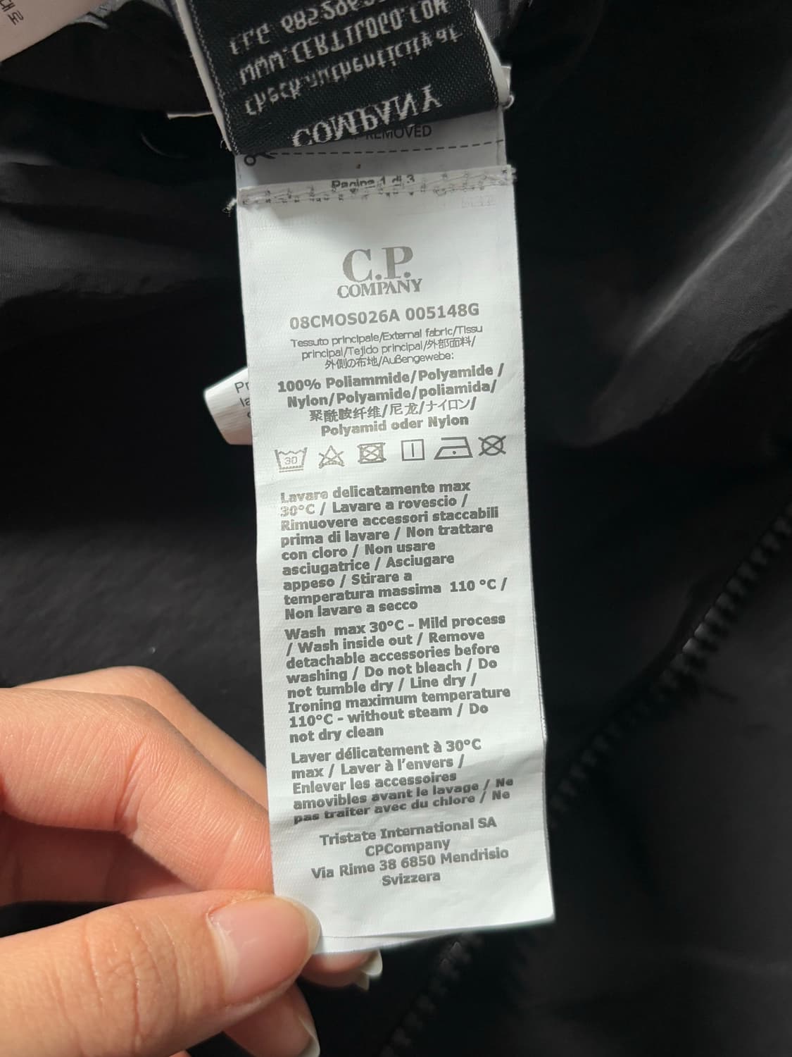 CP 컴퍼니 블랙 고글 나일론 후드 자켓 상품이미지10