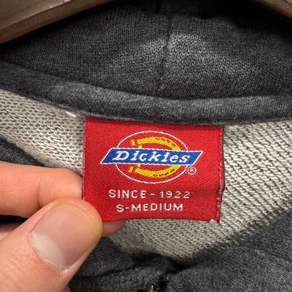 디키즈 후드 집업 전면 로고 포인트 그레이 화이트 상품이미지8