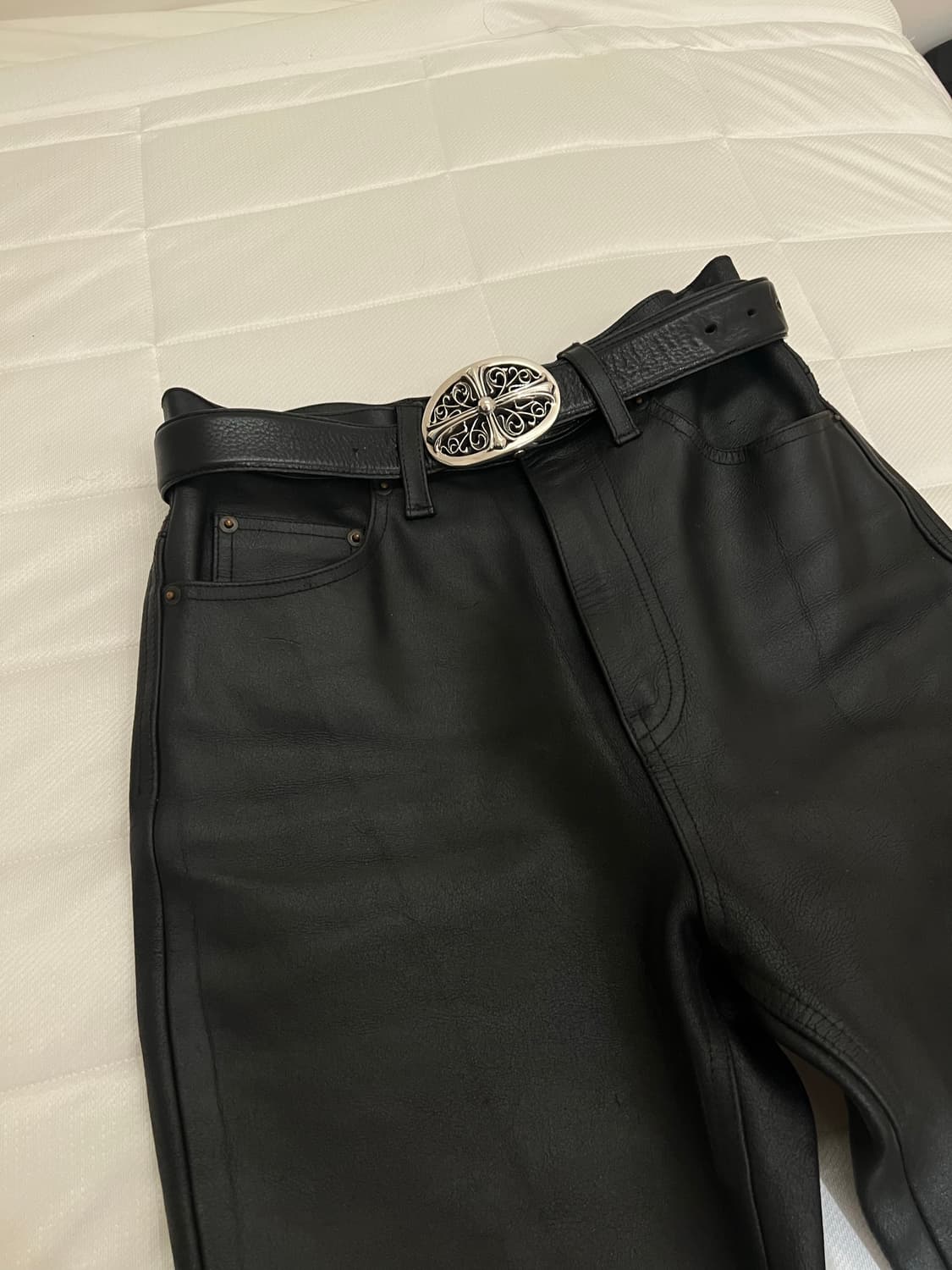 [29] CH geometry leather jean 상품이미지1