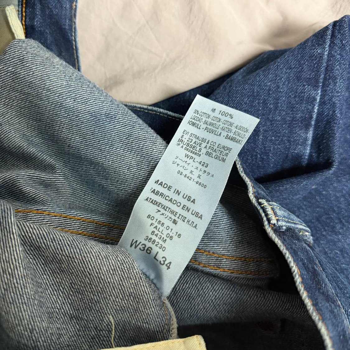 LVC Levis 1955 55501 콘밀 USA 리지드 데님 36x34 상품이미지5