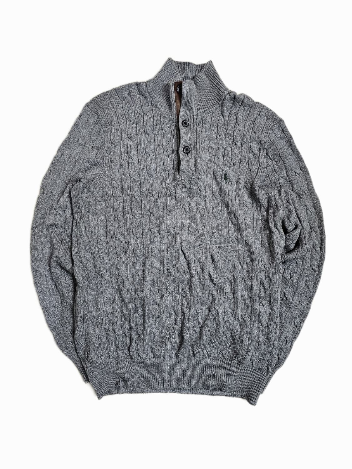 폴로 랄프로렌 남성 꽈배기 니트 M 그레이 상품이미지1