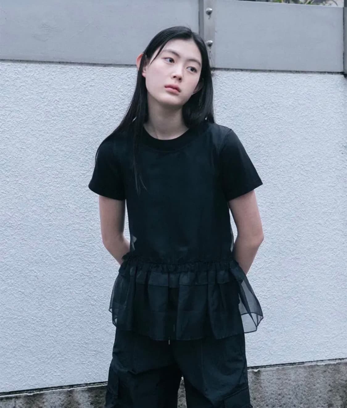 오헤시오 frill lace layered sleeveless top 상품이미지3