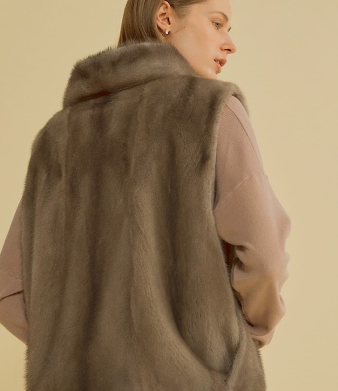 [M(66-77)] 휘메일 풀스킨 밍크 터틀 베스트 상품이미지3