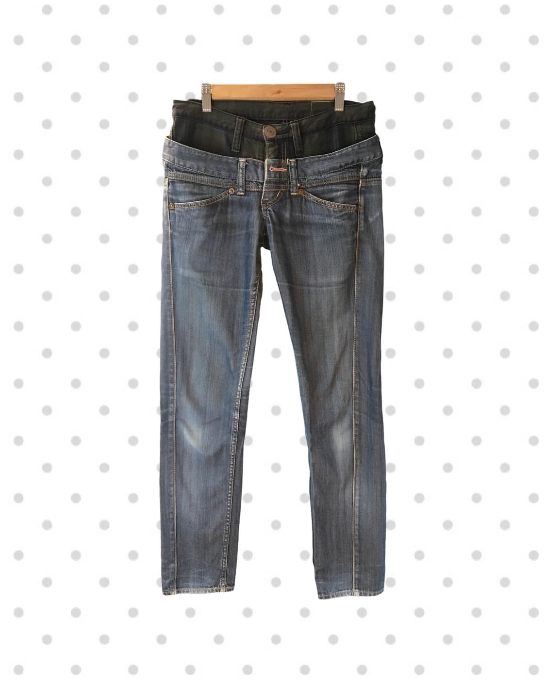 vintage double waist layered denim pants 상품이미지6