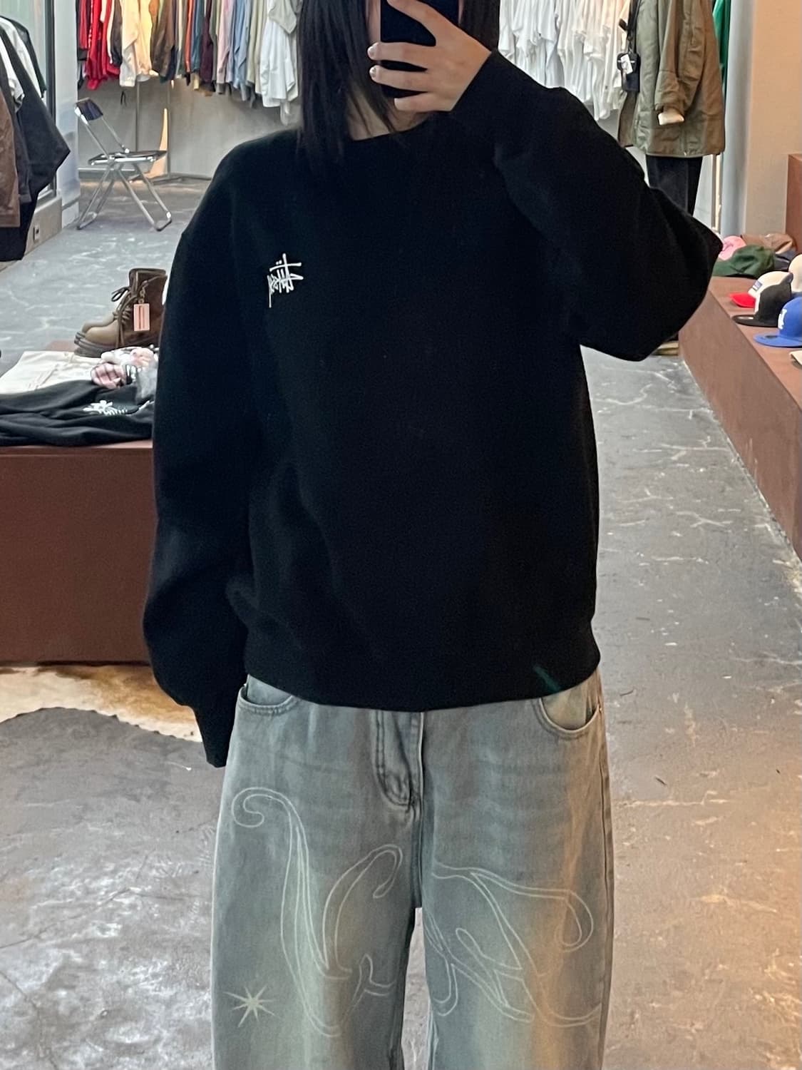 스투시 베이직 크루넥 맨투맨 H1688 상품이미지1