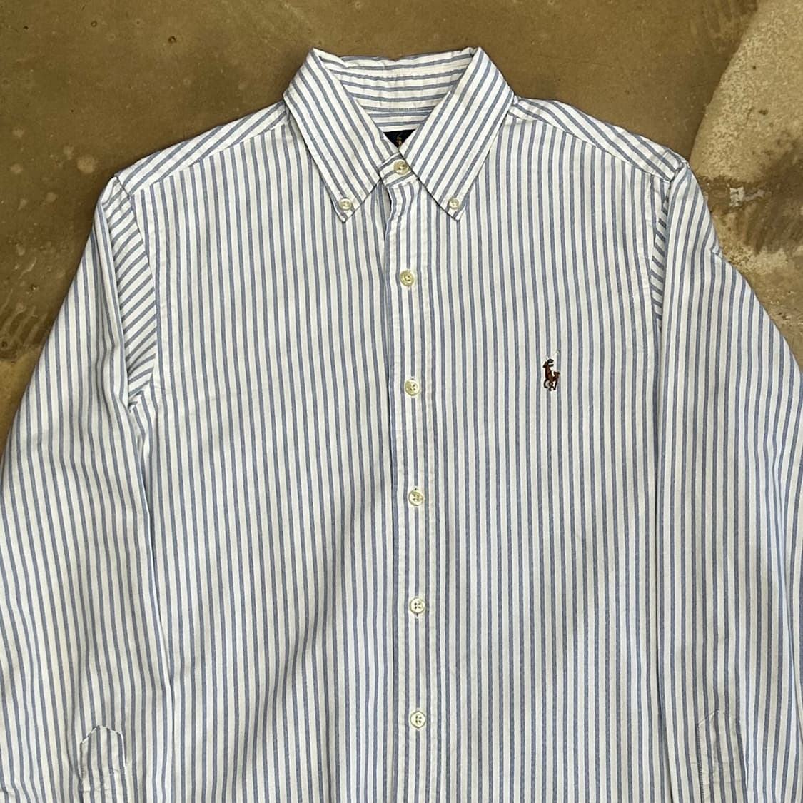 XS 폴로랄프로렌 스카이블루 스트라이프 셔츠 상품이미지1