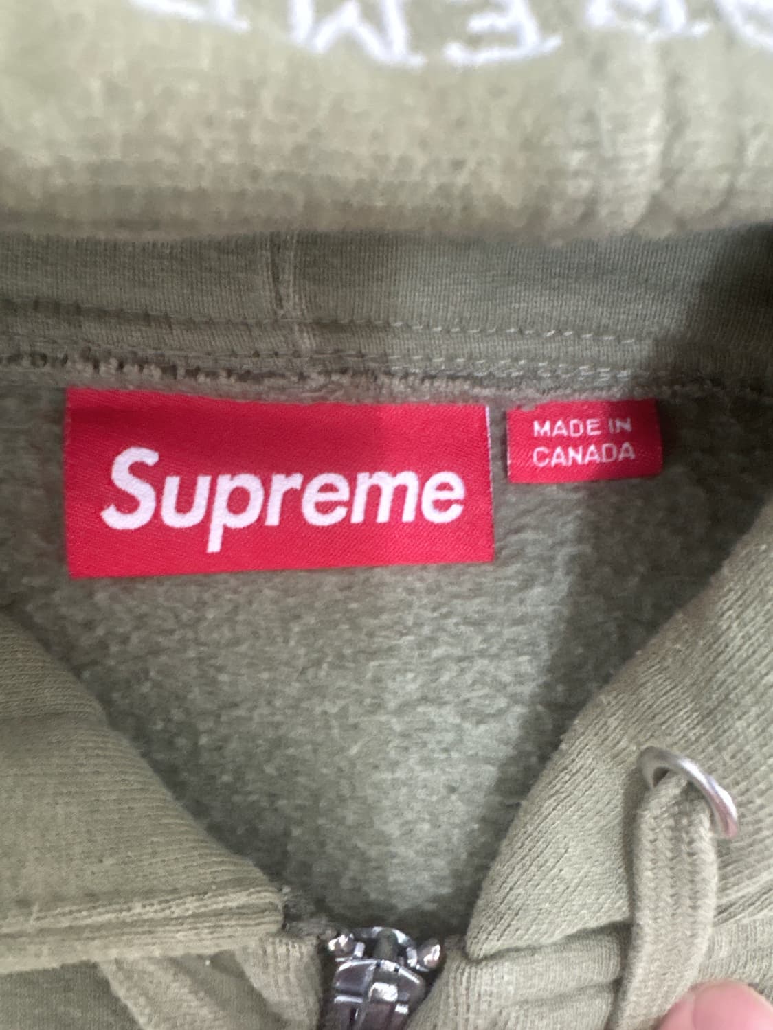 (L) 슈프림 S로고 후드집업 올리브 24FW 상품이미지5