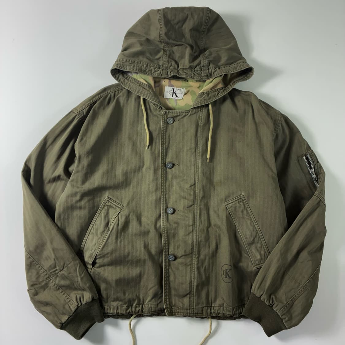 Calvin klein   캘빈 클라인 밀리터리 후드 자켓  상품이미지1