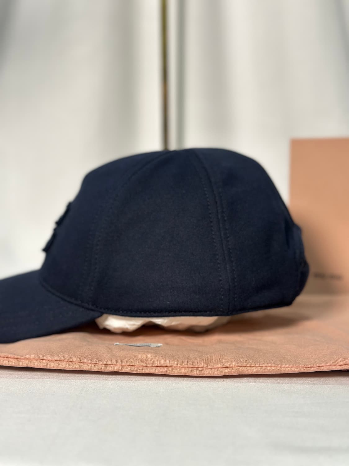 [정품]미우미우 데님 베이스볼 캡 네이비 상품이미지5