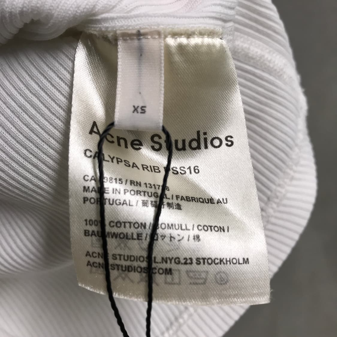 아크네 스튜디오 화이트 반팔 티셔츠 XS(W) 상품이미지5