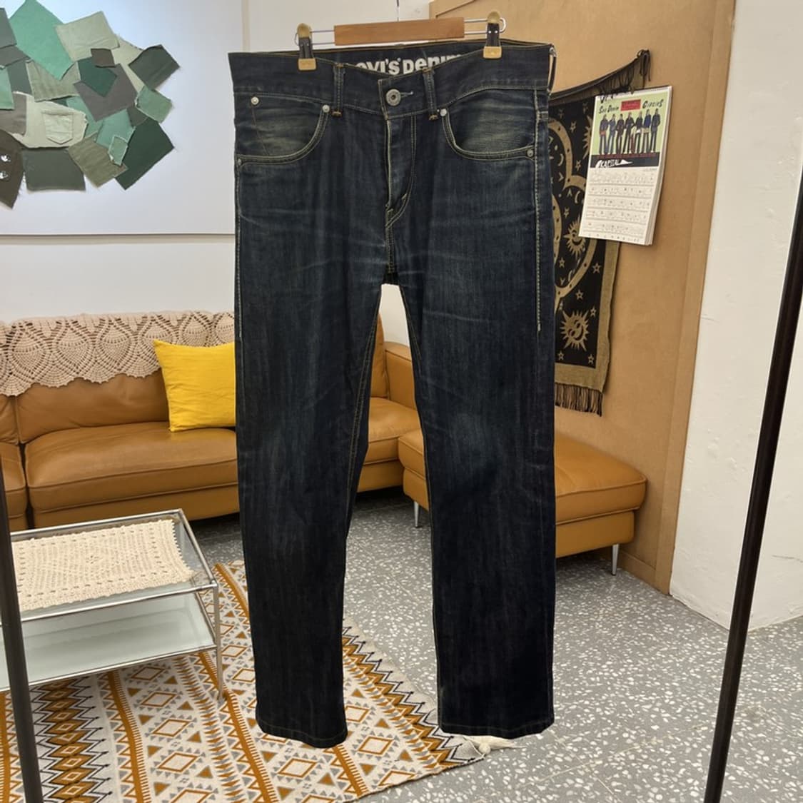 리바이스 523 빈티지 모던캐주얼 진청 데님팬츠 32인치 C10847 상품이미지3