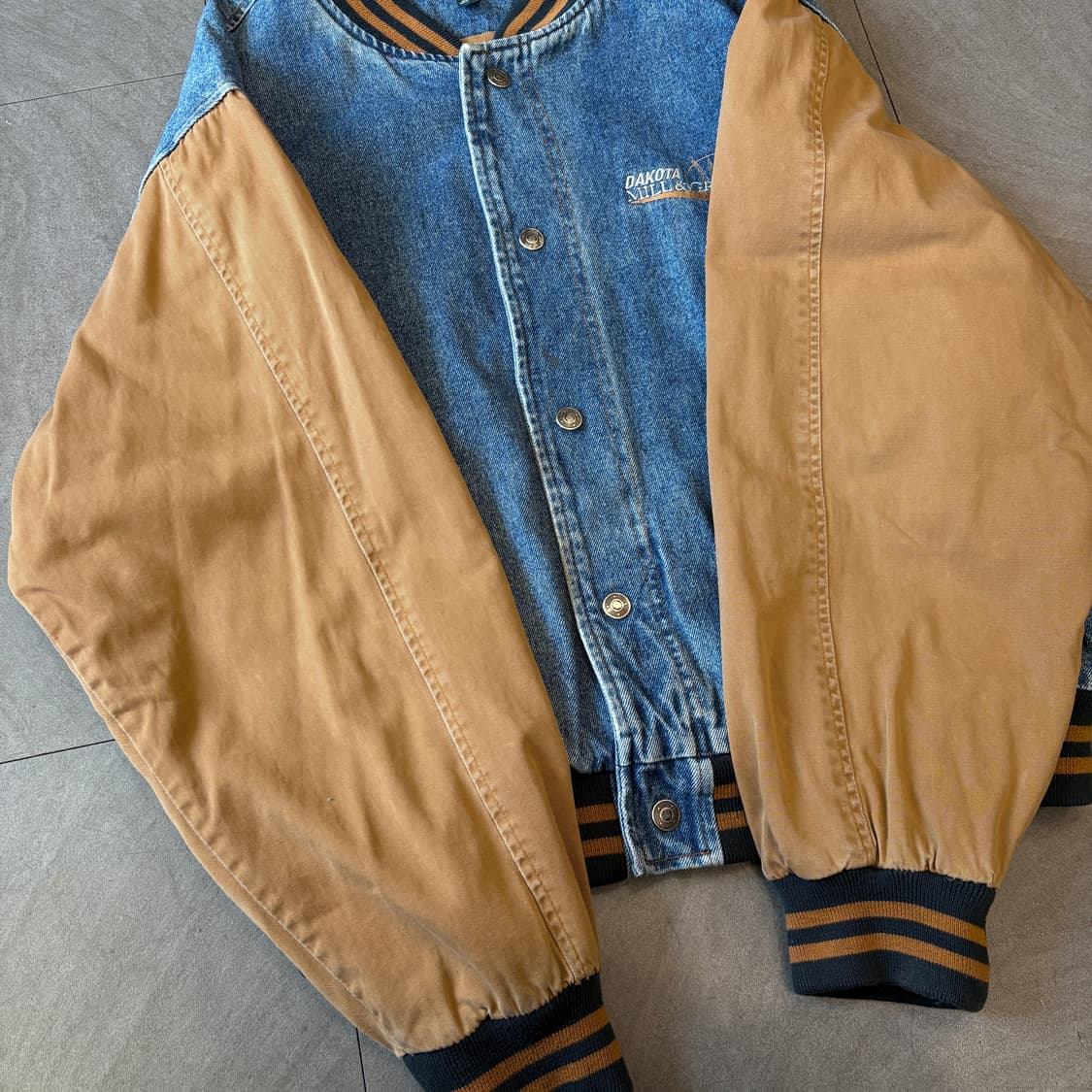 빈티지 데님 베이스볼 자켓 상품이미지8
