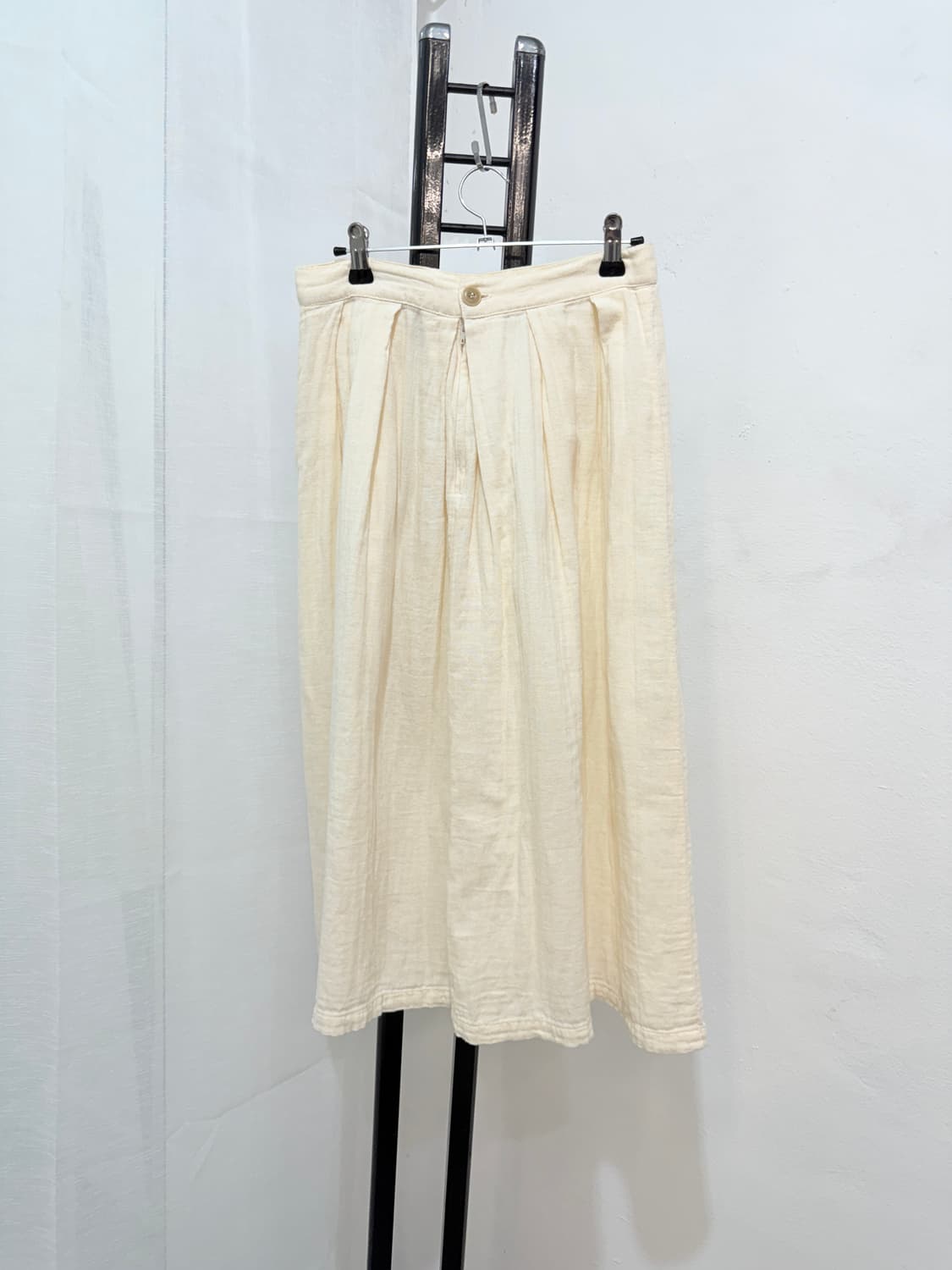 일본빈티지 아이보리 거즈면 미디치마 미디스커트 3523 상품이미지3