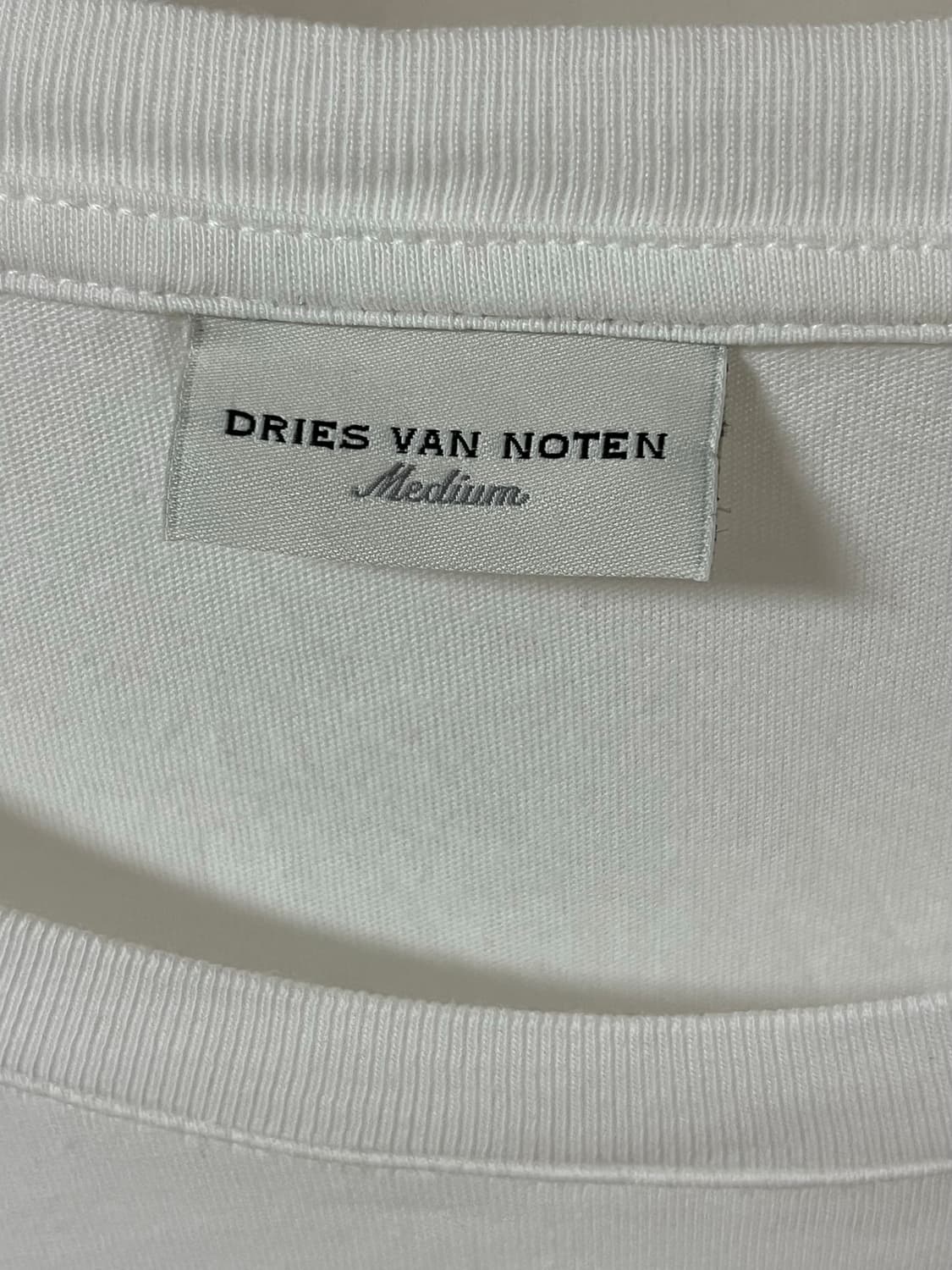 DRIES VAN NOTEN 화이트 코튼 7부 티셔츠 M 정품 상품이미지2
