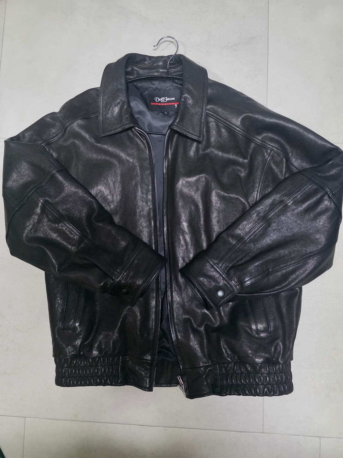 도프제이슨 프리미엄 오버핏 램스킨 베지터블 봄버자켓 L사이즈 상품이미지2