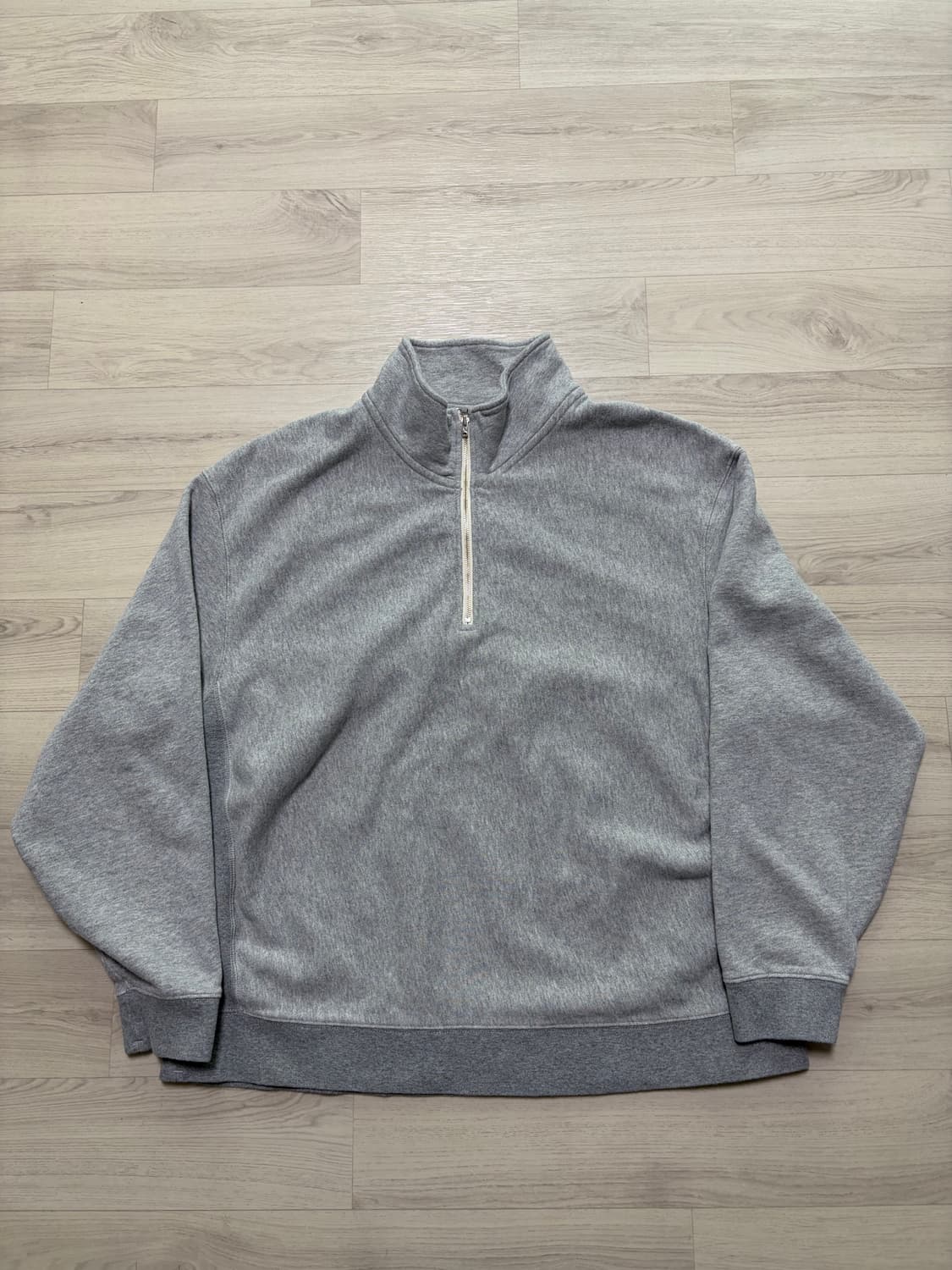 카키스 HEATHER Half Zip pullover 멜란지 그레이 L 상품이미지1
