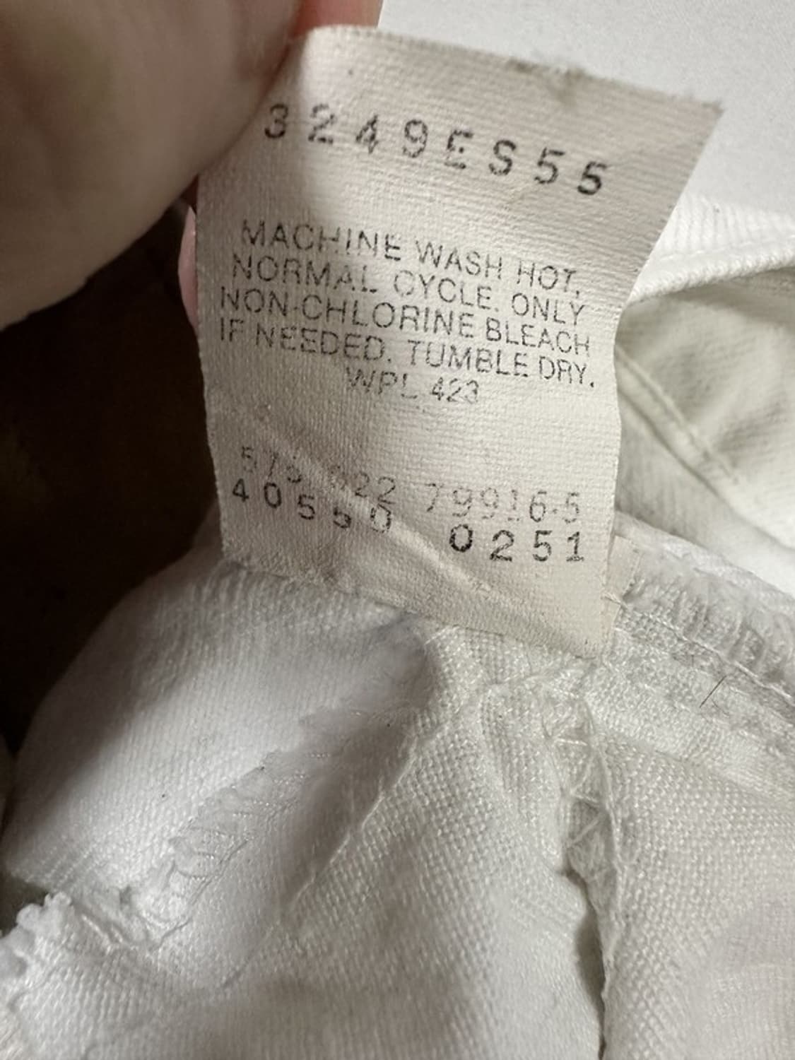 [W28L32] LEVI'S 리바이스550 90s USA 크림진 오렌지탭 상품이미지7