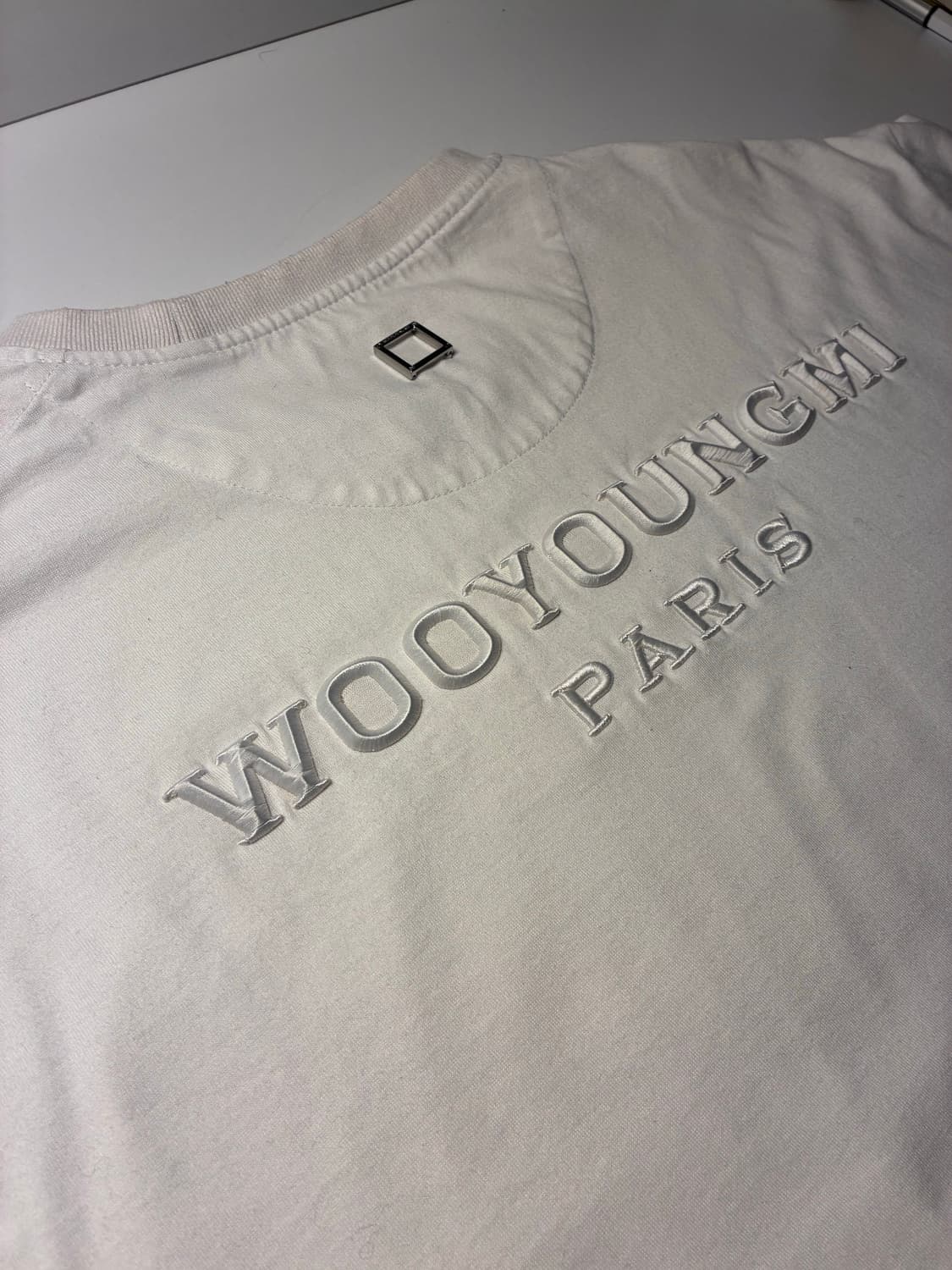 (정품) 우영미 코튼 피라미드 백로고 티셔츠 화이트 상품이미지4
